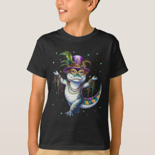Funny Mardigator Mardi Gras Alligator Dancing Carn T-Shirt
