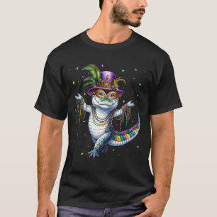 Funny Mardigator Mardi Gras Alligator Dancing Carn T-Shirt