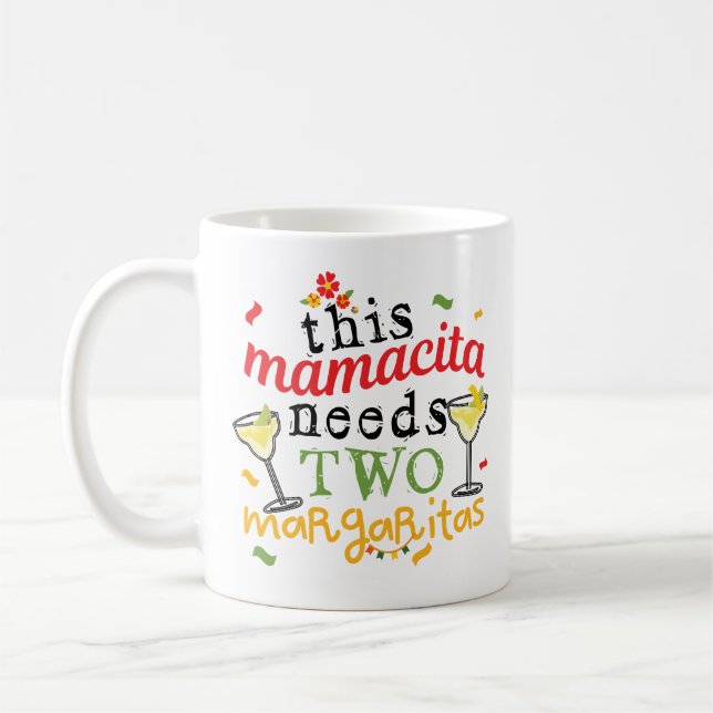 Funny Margarita Lover Mothers Day Gift Coffee Mug (Left)