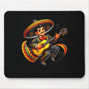 Funny Mariachi Sombrero Cinco De Mayo Guitar Men F Mouse Mat