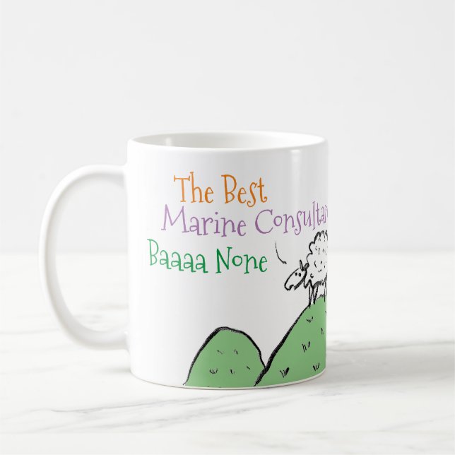  Funny Marine Consultant Sheep Best Baaa None Coffee Mug (Left)