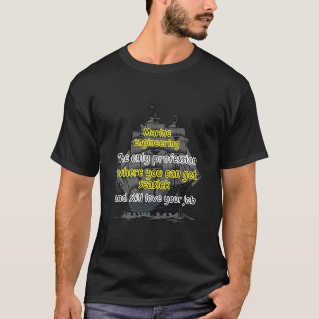 Funny Marine Engineering T-Shirt (Front)