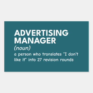 Funny Marketing Manager Definition Rectangular Sticker