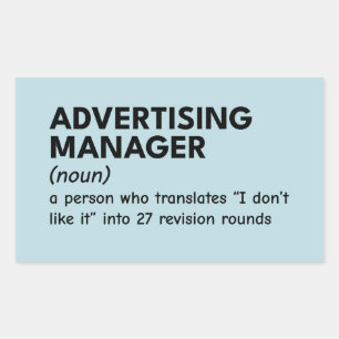 Funny Marketing Manager Definition Rectangular Sticker