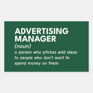 Funny Marketing Manager Definition Rectangular Sticker