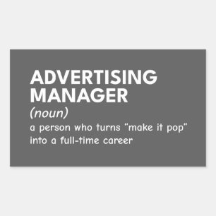 Funny Marketing Manager Definition Rectangular Sticker