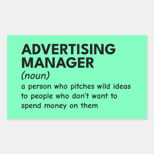 Funny Marketing Manager Definition Rectangular Sticker