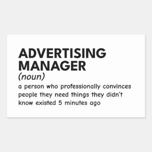 Funny Marketing Manager Definition Rectangular Sticker