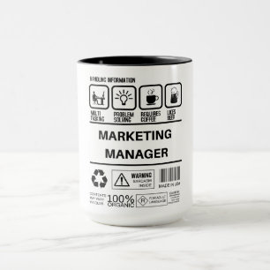 Funny Marketing Manager Handling Information Mug