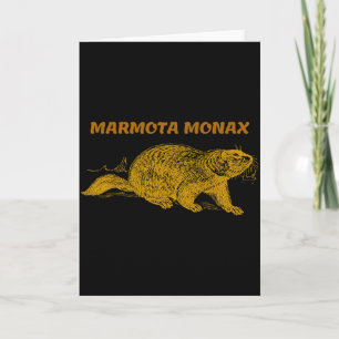 Funny Marmota Monax Ground-hog Day  Card
