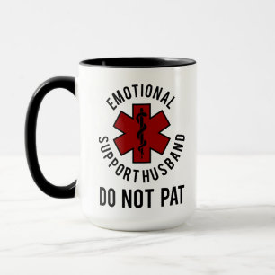 Funny Marriage Emotional Support Husband Humor Gif Mug