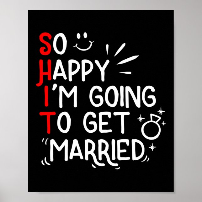 Funny Marriage Gift Hilarious Groom Bride Wedding  Poster (Front)