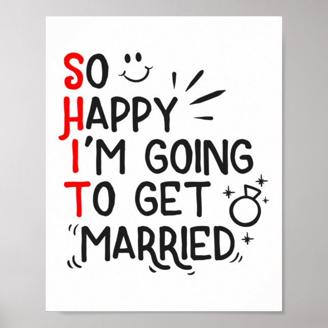 Funny Marriage Gift Hilarious Groom Bride Wedding  Poster (Front)