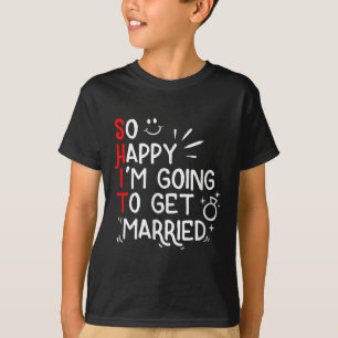 Funny Marriage Gift Hilarious Groom Bride Wedding T-Shirt