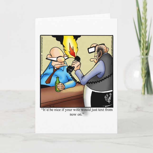 Funny Marriage Humour Blank Card (Front)