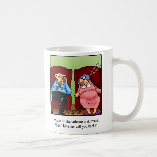 Funny Marriage Humour "Dormant Volcano" Mug (Right)