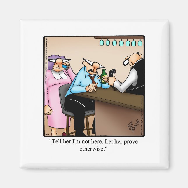 Funny Marriage Humour Magnet For Him (Front)