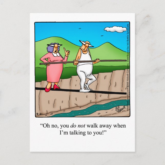 Funny Marriage Humour Postcard (Front)