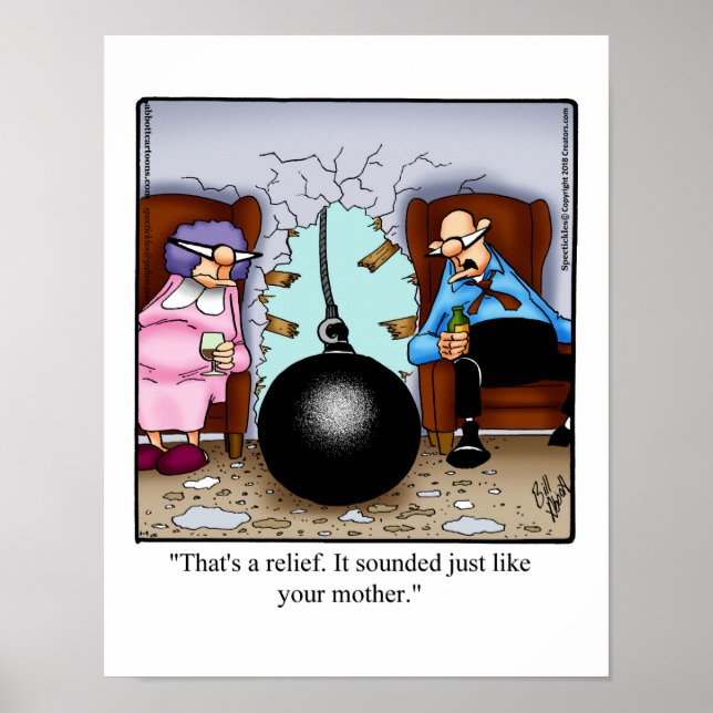 Funny Marriage Humour Poster Gift (Front)