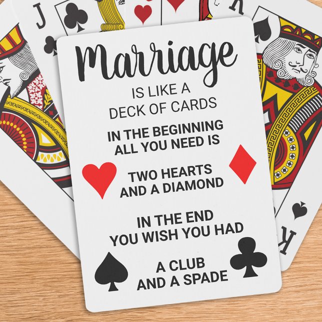 Funny Marriage Is Like A Deck Of Cards Wedding (Creator Uploaded)