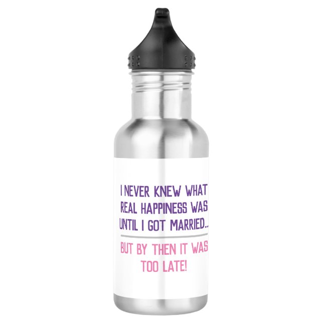 Funny Married Life Quotation 532 Ml Water Bottle (Right)
