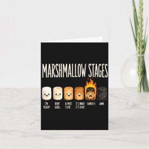 Funny marshmallow campfire camping s'mores card