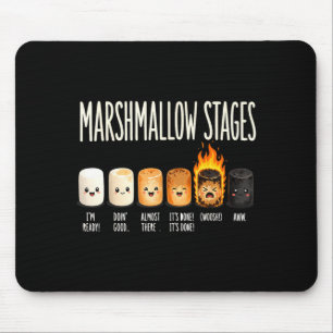 Funny marshmallow campfire camping s'mores mouse mat