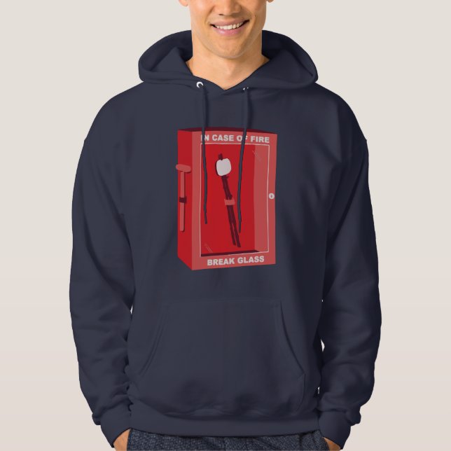 Funny Marshmallow Cartoon - In Case Of Fire Hoodie (Front)
