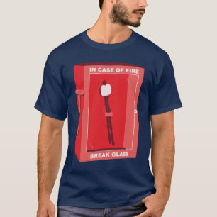Funny Marshmallow Cartoon - In Case Of Fire T-Shirt