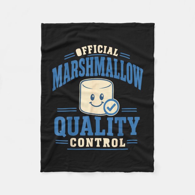 Funny marshmallow lover  fleece blanket (Front)