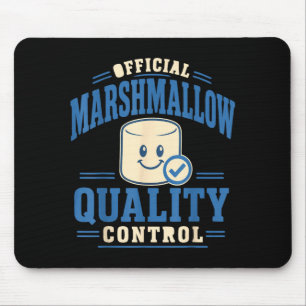 Funny marshmallow lover mouse mat