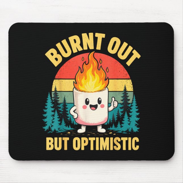 Funny marshmallow  mouse mat (Front)