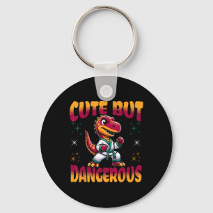Funny Martial Arts Karate Taekwondo Dinosaur Anima Key Ring