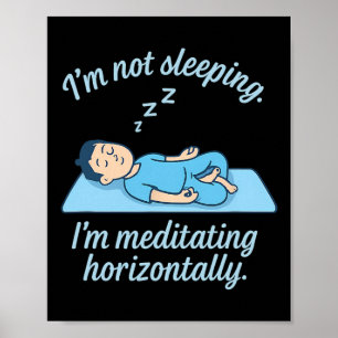 Funny Martial Arts Meditation Boxing Zen Graphic Poster