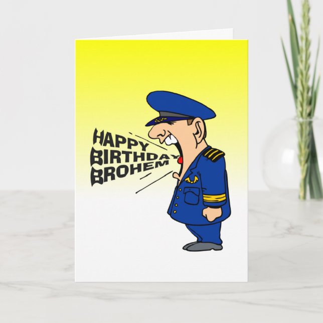funny masculine happy birthday  wish card (Front)