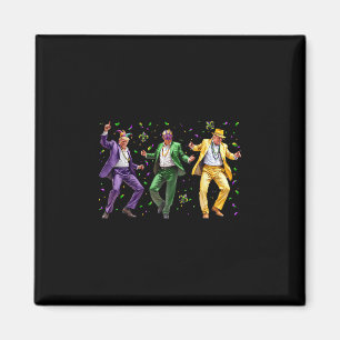 Funny Masked Trump Dance Mardi Gras New Orleans Ym Magnet