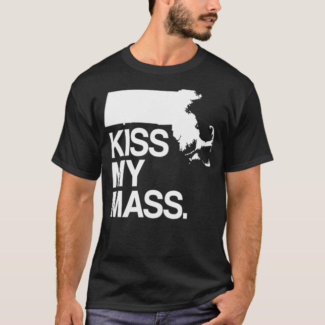 Funny Massachusetts Slogan State Map T-Shirt (Front)