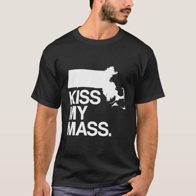 Funny Massachusetts Slogan State Map T-Shirt (Front)