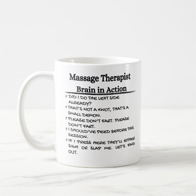 Funny Massage Therapist Coffee Mug (Left)