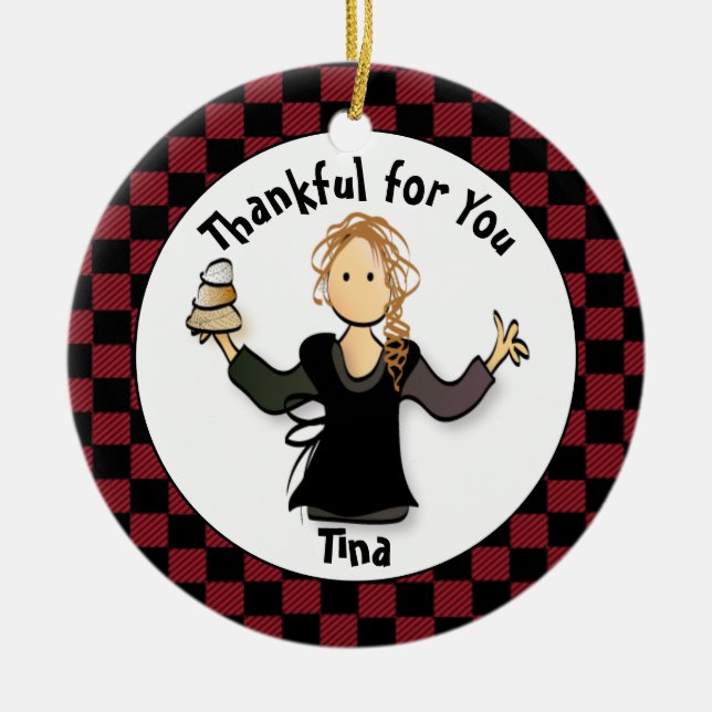 Funny Massage Therapist Gift - Thank You Masseuse Ceramic Tree Decoration (Front)
