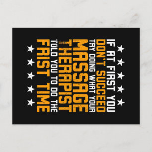 Funny Massage Therapist Masseur Postcard