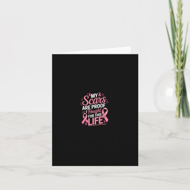 Funny Mastectomy Breast Cancer Warrior  Card (Front)