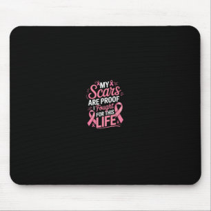 Funny Mastectomy Breast Cancer Warrior Mouse Mat