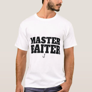 Funny Master Baiter Fishing Pun Bold T-Shirt