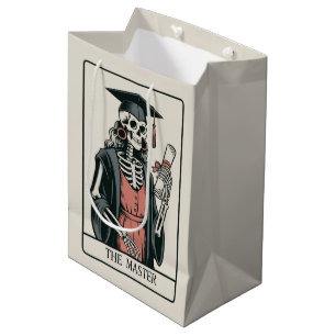 Funny Master Graduation Gift Skeleton Graduate Medium Gift Bag