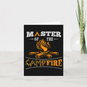 Funny Master Of The Campfire Men, Women And Youth Card