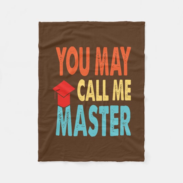Funny Masters Degree Designs For Men Women MBA Fleece Blanket (Front)