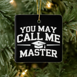 Funny Masters Degree MBA Education Graduation Ceramic Ornament