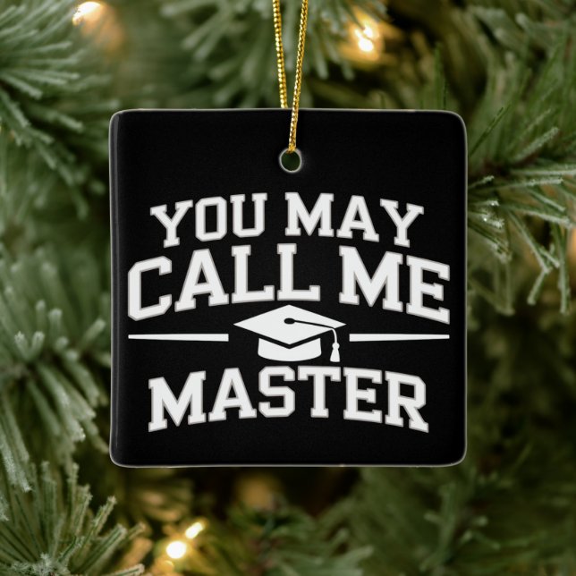Funny Masters Degree MBA Education Graduation Ceramic Ornament (Tree)