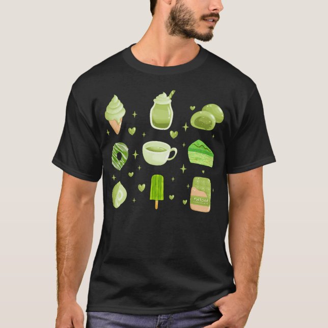 Funny Matcha Tea Drinkers For Women Green Coquette T-Shirt (Front)